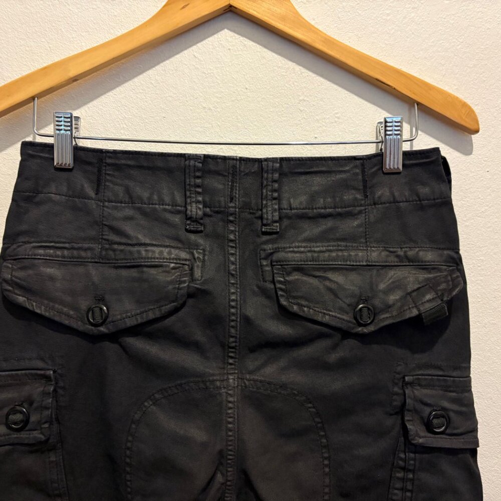 G-Star Roxic Straight Tapered Cargo Pant in Black stretch cotton coated - Picture 7 of 12